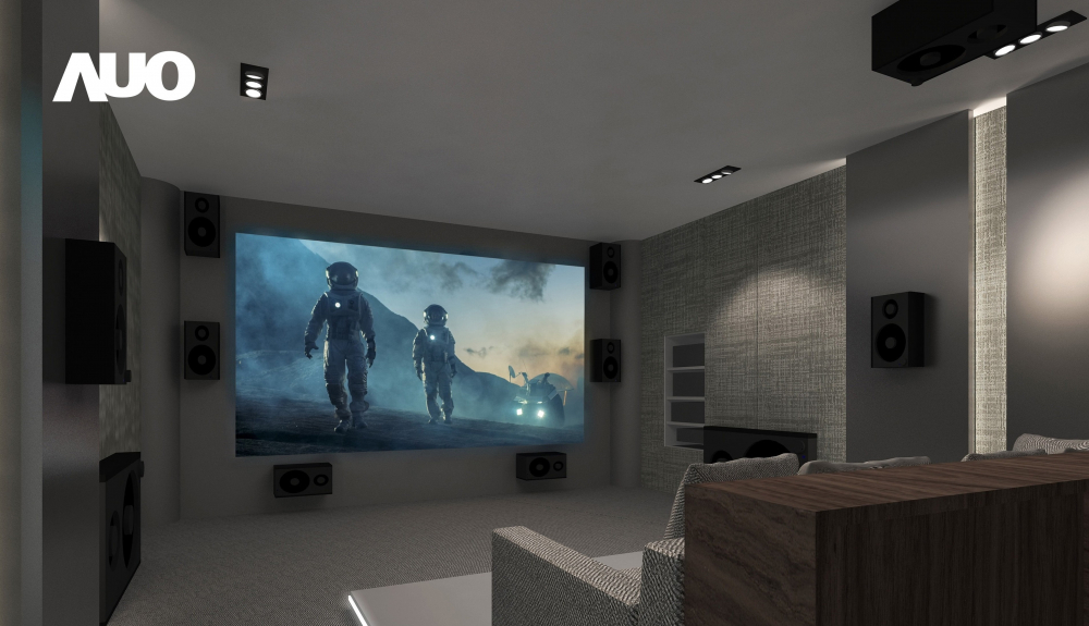 AUO collaborates with the film and television industry and creates the 163-inch ALED premium home cinema, presenting high-resolution, realistic, delicate, and lifelike movie images for display