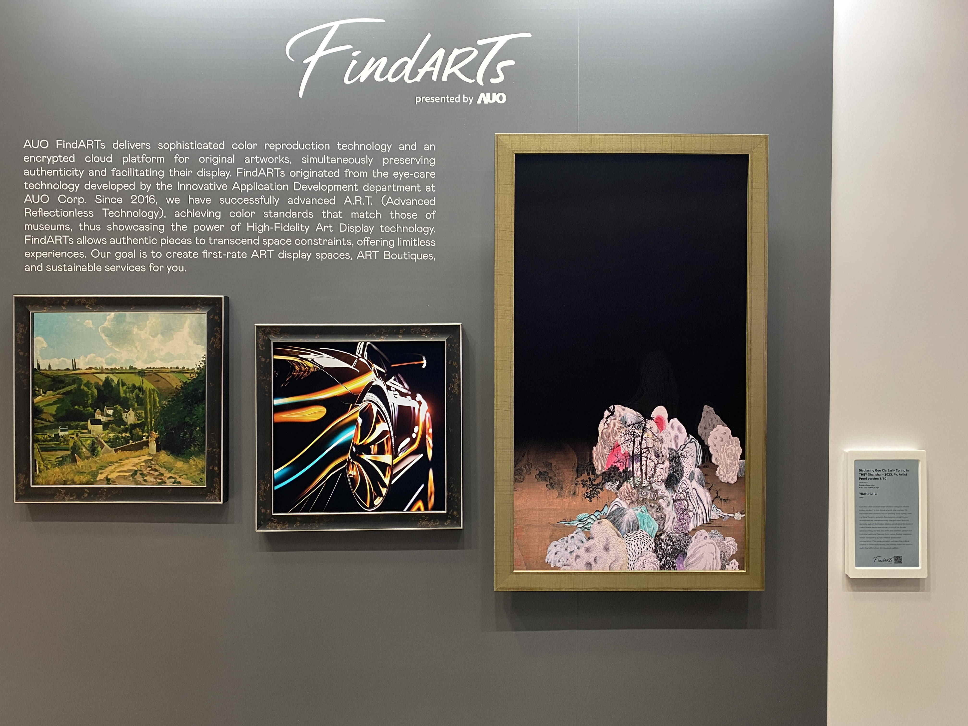 With AUO FindARTs, car sales showrooms can be transformed by presenting a selection of artworks that align with customer preferences, alongside car models.